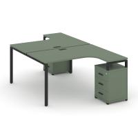 Рабочая станция с 2 опорными тумбами