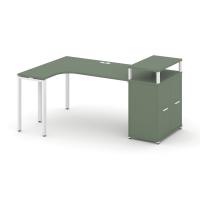 Стол эргономичный с опорным распаш. шкафом с верх. горизонтом