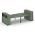 Рабочая станция с опорными распаш. шкафами с надставкой низ.