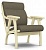 Кресло "Вега-10" SCANDINAVIA BROWN  WOOD