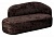 Софа "САВАЖ" левая PLUSH CHOCOLATE
