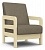 Кресло отдыха "Вега-34" SCANDINAVIA BROWN  WOOD